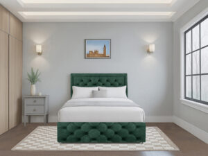 Chesterelle Chesterfield Headboard and Footboard - Size, Color and Storage Optional